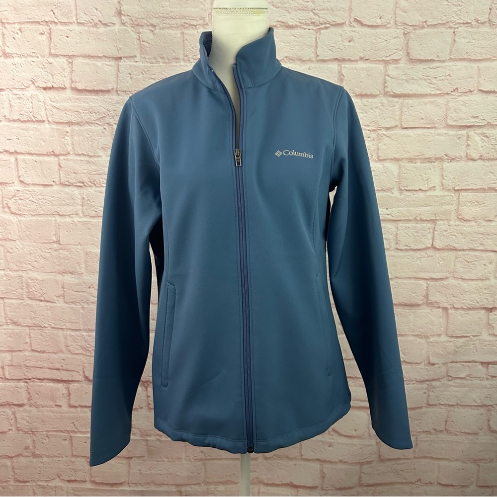 Columbia Womens Jacket Softshell Zipper Blue Size… - image 1